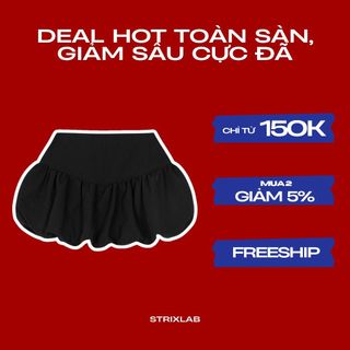 CHÂN VÁY BÍ PHỒNG - CÓ QUẦN TRONG - PHOM NHỎ