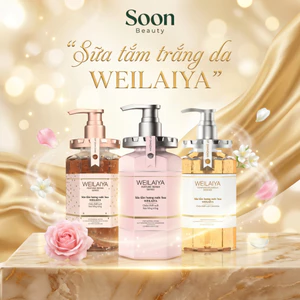 Sữa tắm trắng da weilaiya grand rose extracts whitening shower gel 450ml cánh hoa hồng tươi