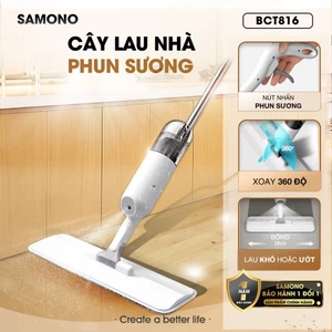 Cây lau nhà phun sương Samono - Bonbox chổi lau nhà thông minh xoay 360 độ không phải khom lưng mẫu cao cấp