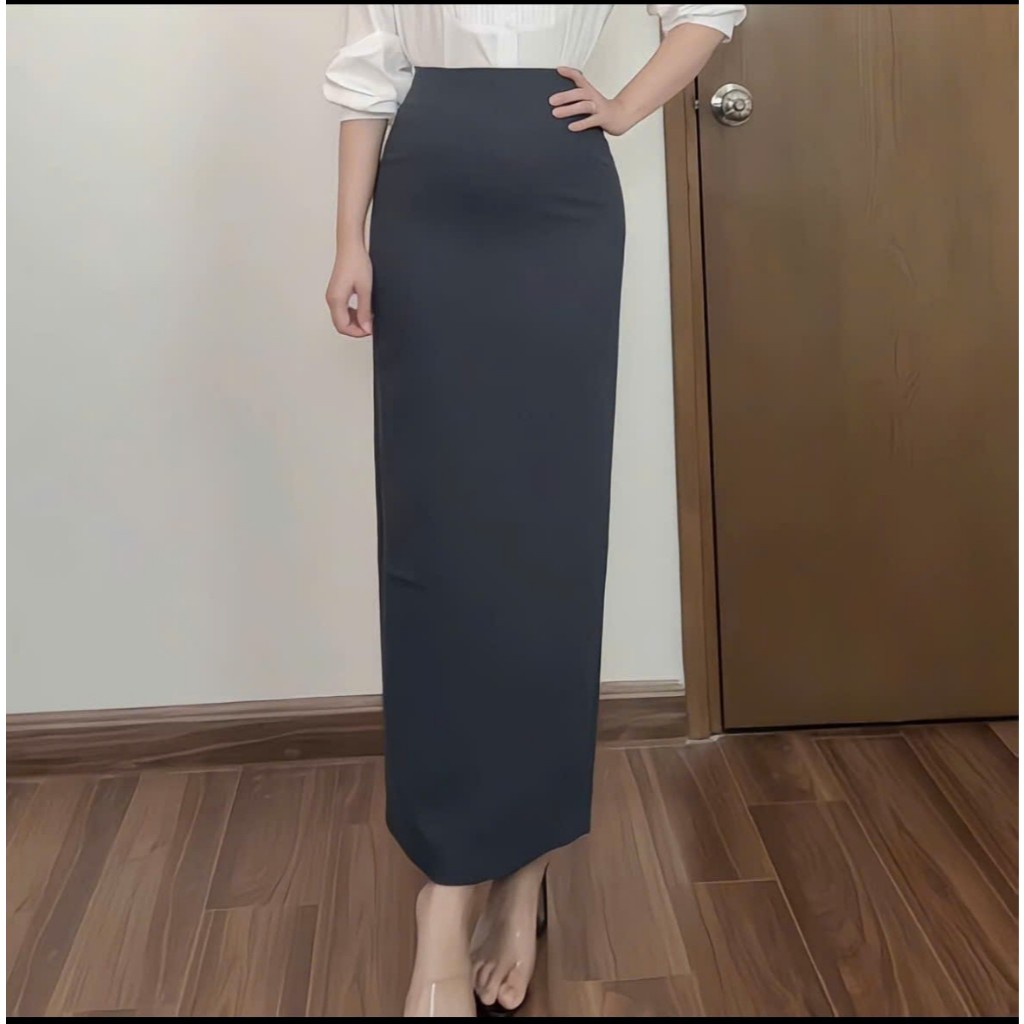 Chân Váy Bút Chì Cạp Liền Sẻ Sau 90cm 1 Lớp Chất UMI Co Dãn SHOPNGOCTRANG19