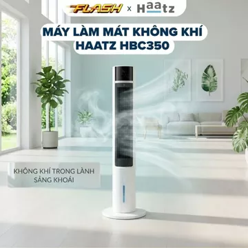 Máy làm mát không khí HAATZ HBC350 làm mát bằng hơi nước có ion âm lọc không khí 2in1 tiết kiệm điện
