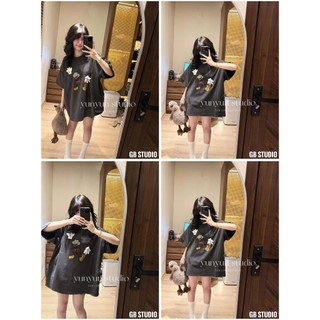 PHẠM THÙY SHOP: ÁO PHÔNG IN HÌNH MICKEY MÀU CHÌ XINH XẮN OVERSZ