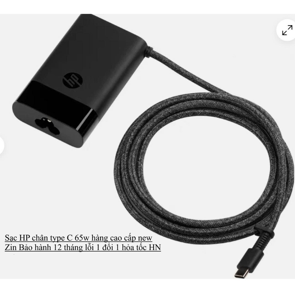 Sạc Laptop HP 65W Chân Type C -Sạc New Zin BH 12 Tháng