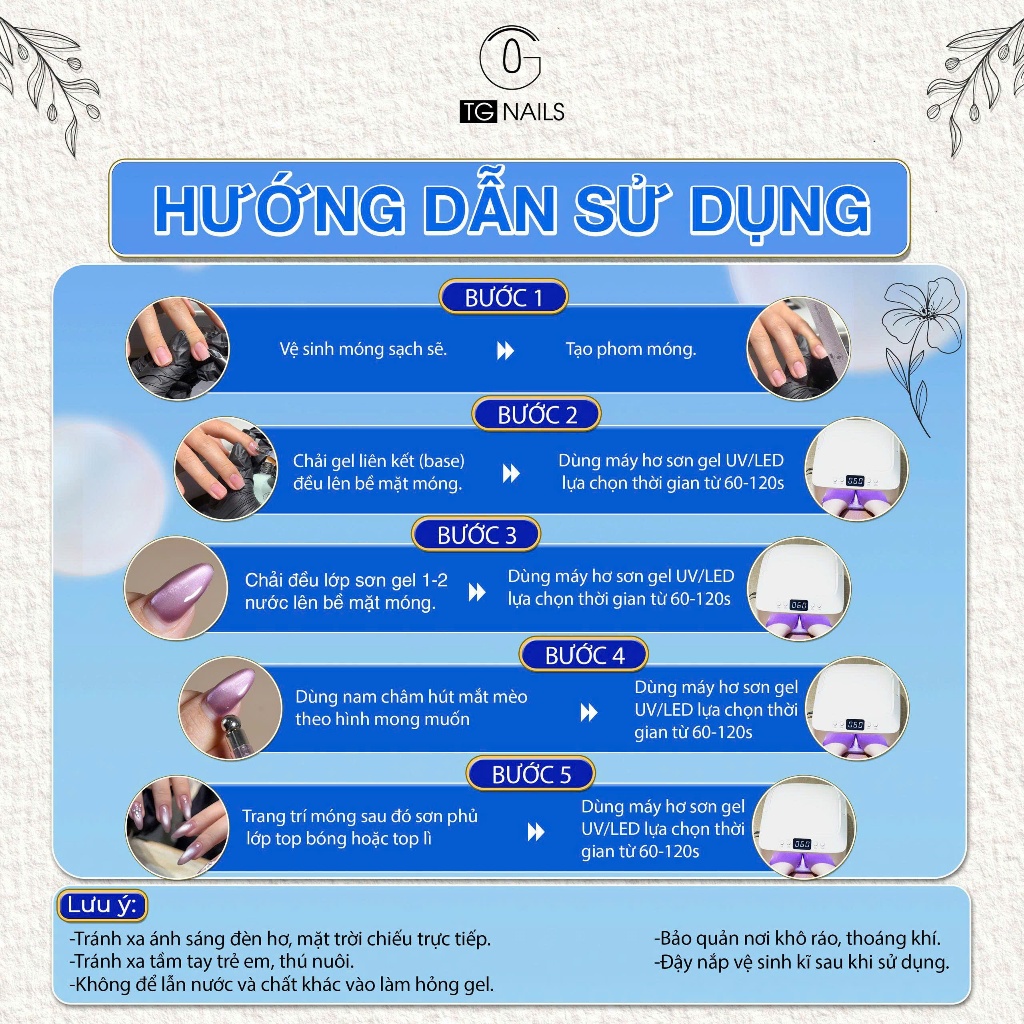 Sơn gel mắt mèo kim cương TG chọn lẻ siêu sáng