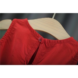 Váy sát nách màu trơn 9th-3 tuổi dáng bí kiểu dáng đơn giản dễ thương phong cách Hàn D1307