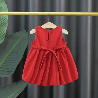 Váy sát nách màu trơn 9th-3 tuổi dáng bí kiểu dáng đơn giản dễ thương phong cách Hàn D1307