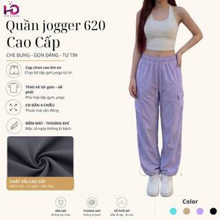 Quần jogger nữ, model: 99104.1.620 TUẤN - Quần Jogger Túi Hộp Dây Rút Gấu Zumba Aerobic