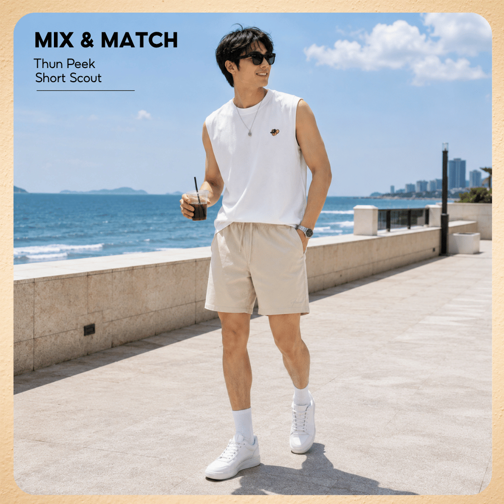 [GIÁ MỞ BÁN] Áo thun sát nách TANKTOP PEEK vải cotton, form rộng thoải mái, thêu logo tinh tế, mặc hè và vận động- FEAER