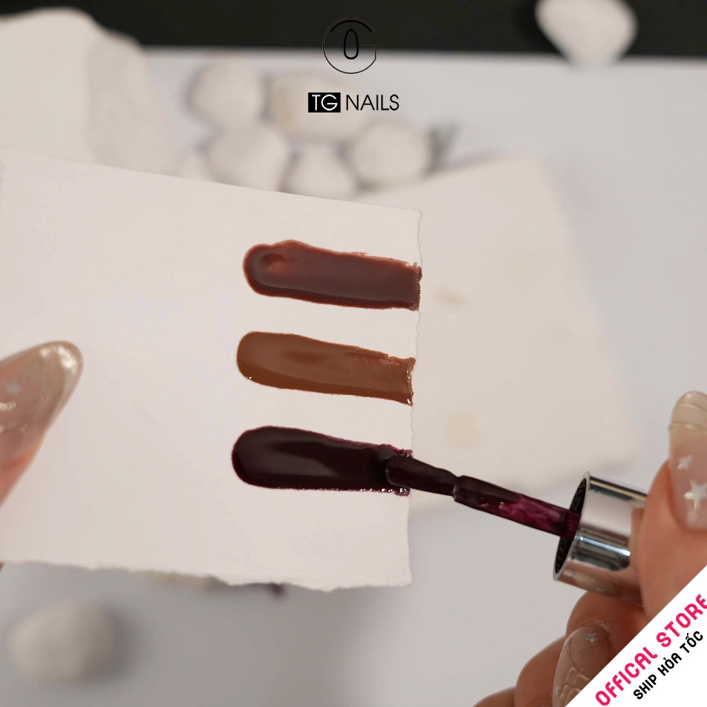 Set sơn gel 12 màu Nâu socola sang trọng thương hiệu TG