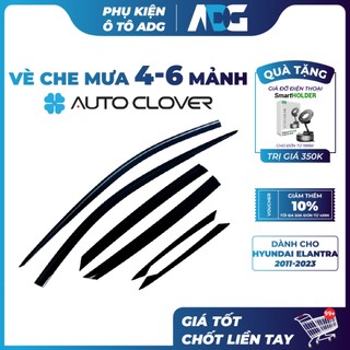 Vè che mưa Đen/Chrome HYUNDAI ELANTRA 2011-2023 Chính hãng AutoClover - Keo 3M, không tróc sơn | Phụ kiện ô tô ADG