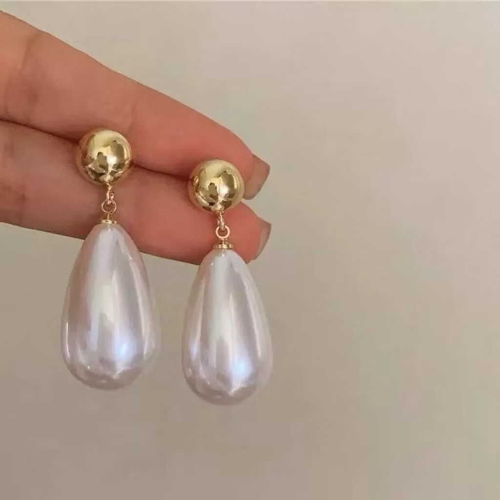 [SỈ] Bông Tai Ngọc Trai Rơi Phong Cách Cổ Điển BAROQUE QUEMEO cô nàng Pháp Quyến Rũ bông tai cô dâu tiệc