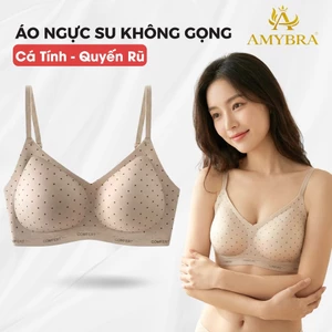 Áo Ngực Không Gọng Mút Mỏng Ôm Ngực, Áo Lót Họa Tiết Cá Tính Gợi Cảm AMYBRA A3854