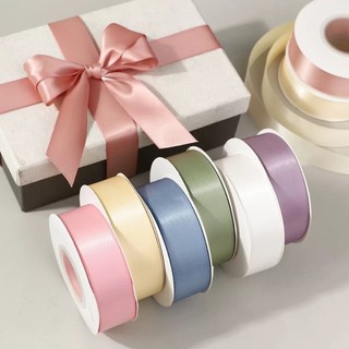 Ruy Băng Lụa Cối Bản 2.5cm Làm Nơ Bó Hoa, Gói Quà Dài 100m - Trang Trí Handmade Quà Tặng DIY