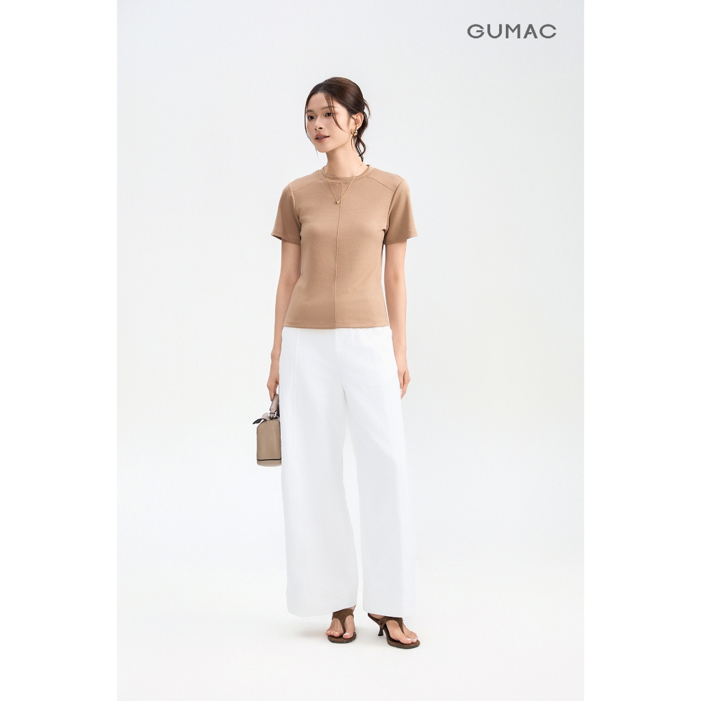 Quần Dài Nữ GUMAC Kaki Mềm Túi Xéo Hai Bên Thoáng Mát Mềm Mịn QJG05011