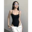 Áo Bodysuit Hai Dây Phối Viền Ren Ôm Body Cá Tính RANSHI Sexy Chất Cotton Mềm Mát - RBS051