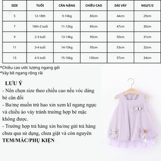 Váy đầm bí bé gái màu trơn màu tím vàng vải thô gió hàng QC phồng xinh D1308