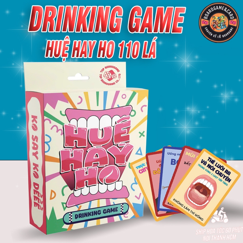 [110 LÁ] Bộ Bài Nhậu Huệ - Drinkinh game Bài Uống Bia HUỆ KO SAY KO VỀ Việt hoá - gắn kết bạn bè