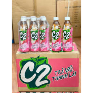 Lốc 6 chai hồng trà C2 vị vải 455ml