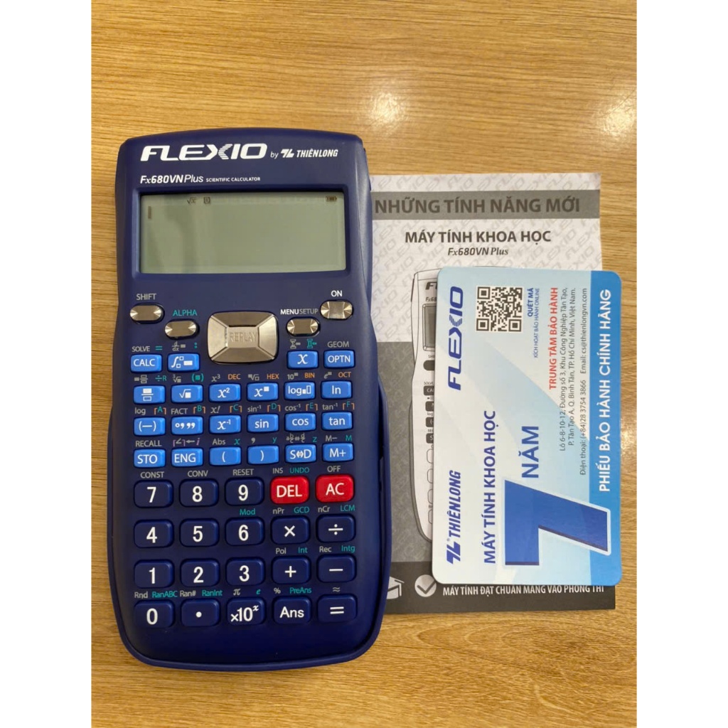 Máy Tính Khoa Học Thiên Long Flexio Fx680VNPlus, Dùng Cho Học Sinh Cấp 2,3 và Sinh Viên Đại Học