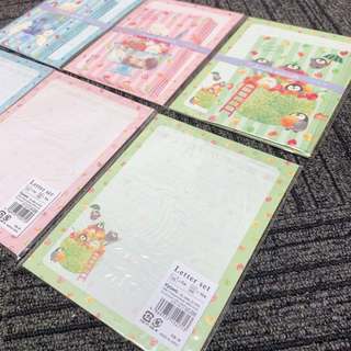 VPP Nhật Bản 🇯🇵 Giấy viết thư Kèm Bao thư mẫu bạn Thú Nhỏ Cute ♥ Made in Japan ♥ Letter Set Pet friends