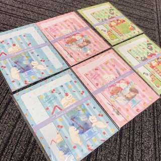 VPP Nhật Bản 🇯🇵 Giấy viết thư Kèm Bao thư mẫu bạn Thú Nhỏ Cute ♥ Made in Japan ♥ Letter Set Pet friends
