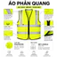 Áo Phản Quang Công Trình Cao Cấp Có Túi | Áo Bảo Hộ Lao Động Kỹ Sư