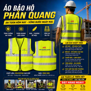 Áo Phản Quang Công Trình Cao Cấp Có Túi | Áo Bảo Hộ Lao Động Kỹ Sư