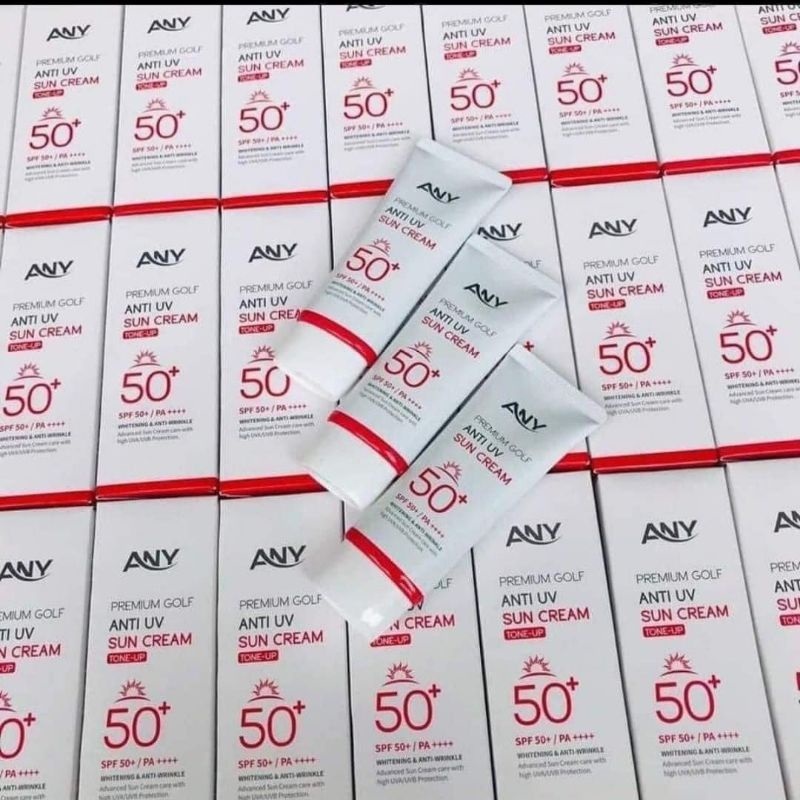 [5Tuýp +Tặng 5Nạ] Kem Chống Nắng Any 60ml Premium Golf Anti UV SPF 50+ Chính hãng tặng kèm 5 mặt nạ.