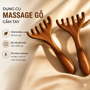 Lược gỗ đàn hương thư giãn mát-xa giảm stress và lưu thông máu