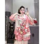 8/5 Pizama đùi tay lỡ cổ sen tròn