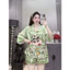 8/5 Pizama đùi tay lỡ cổ sen tròn