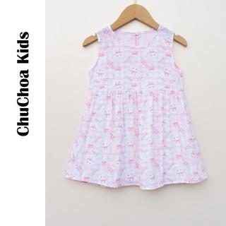 Váy Lanh bé gái, Đầm Lanh bé gái sát nách dáng suông ChuChoaKids [VBC26]