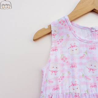 Váy Lanh bé gái, Đầm Lanh bé gái sát nách dáng suông ChuChoaKids [VBC26]