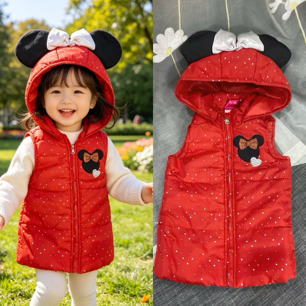 Áo gile phao bé trai bé gái 12M–4Y C6033 TQ003 xuất dư – áo phao giữ ấm trẻ em cao cấp
