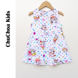 Váy Lanh bé gái, Đầm Lanh bé gái sát nách dáng suông ChuChoaKids [VBC26]