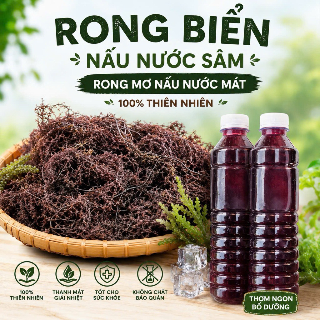 Rong Biển Nấu Nước Sâm Nước Mát (Rong Mơ nấu nước sâm)
