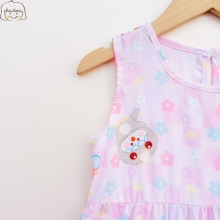 Váy Lanh bé gái, Đầm Lanh bé gái sát nách dáng suông ChuChoaKids [VBC26]
