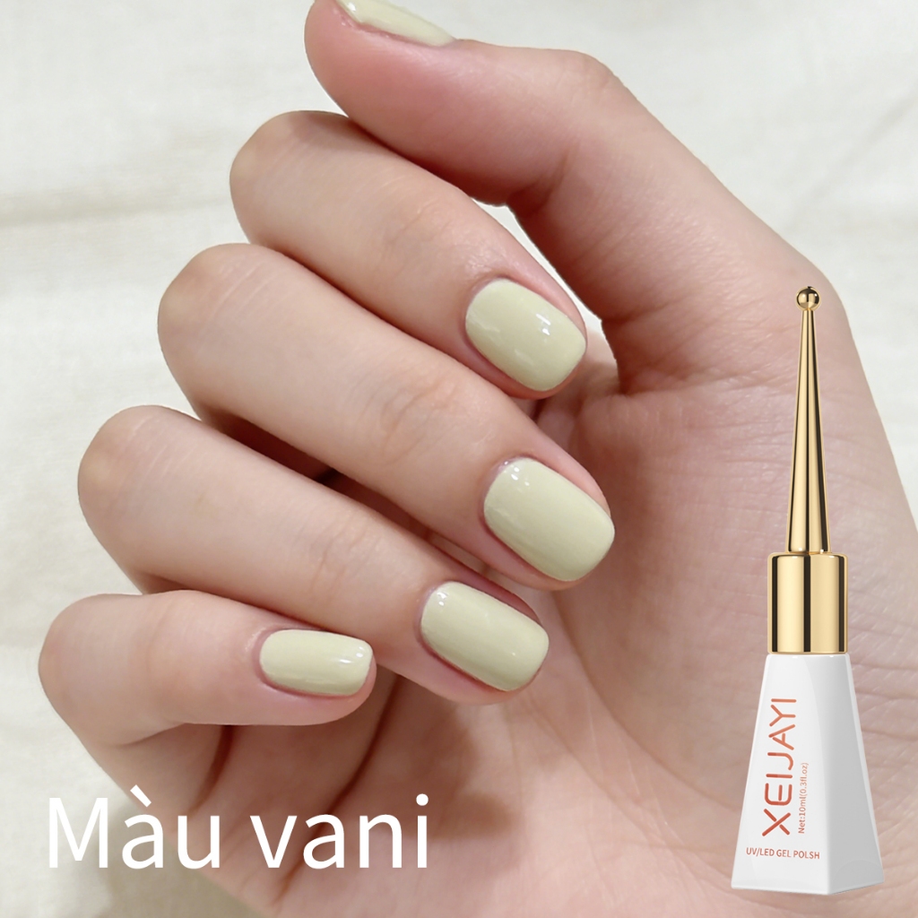 XEIJAYI 10ml– ơn móng classic vanilla color gel , bền màu và bóng mượt, thích hợp sử dụng tại salon.