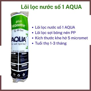 Combo (Sỉ) 10 Bộ lõi lọc nước 123 AQUA, dùng được cho tất cả dòng máy Kangaroo, Karofi, Sunhouse, Aqua