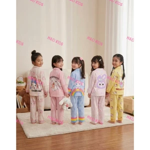 12-45kg Bộ đồ ngủ bé gái LỤA LATIN CAO CẤP- Bộ bé gái tay dài quần dài - hoạ tiết 5D đáng yêu