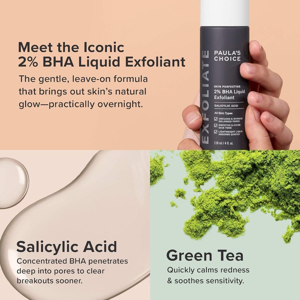 Tẩy da chết Paula’s Choice 118ml/Skin Perfecting 2% BHA Liquid Exfoliant giúp da mịn màng sáng khỏe