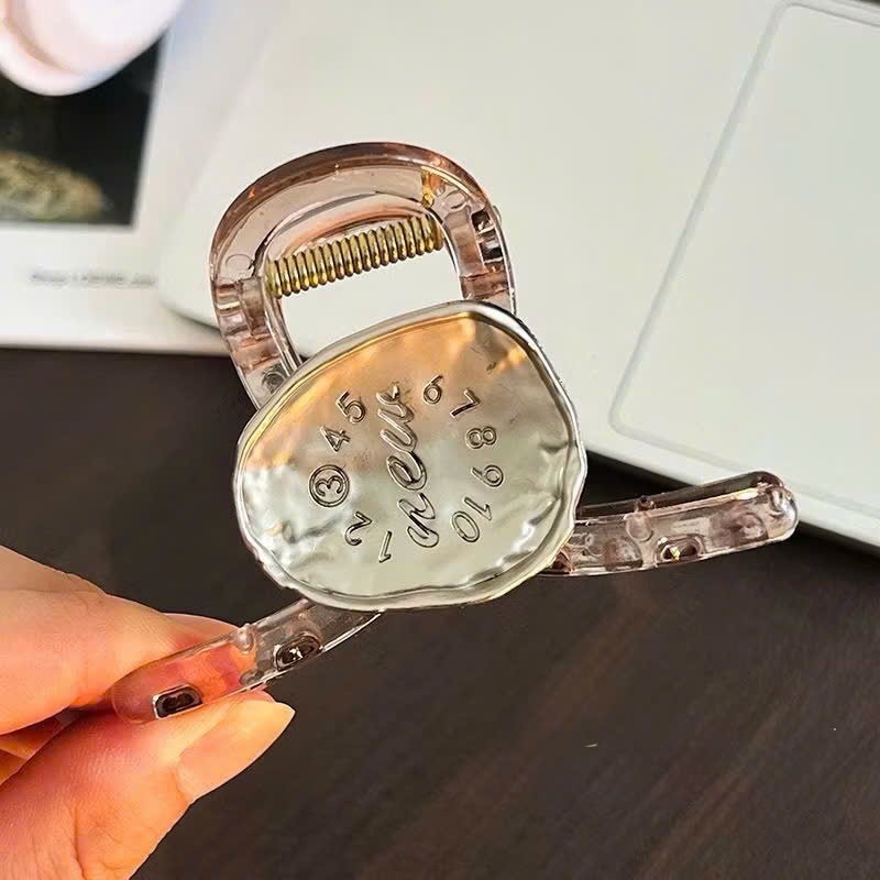 Kẹp Tóc Càng Cua Kim Loại Họa Tiết Bánh Răng Đồng Hồ – Phụ Kiện Tóc Nữ Độc Đáo, Cá Tính & Sang Trọng