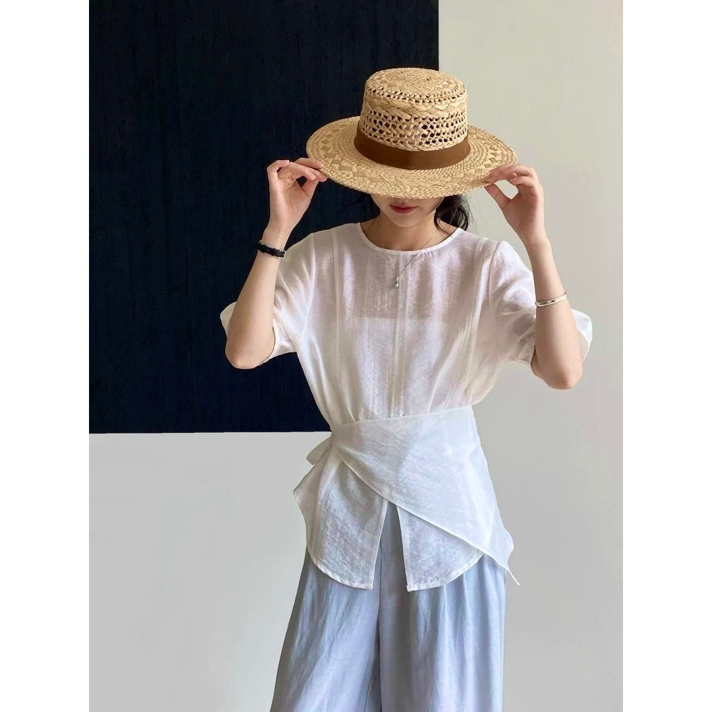 𝗧𝗶𝗲𝗻 𝗟𝗶𝗻𝗲𝗻- | BEELY | Áo Linen Tưng vân gỗ kèm tà