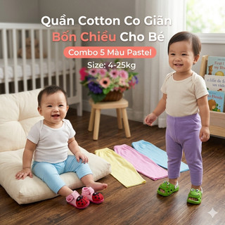 [CHẤT ĐẸP] Quần Dài Màu Cho Bé Sơ Sinh - Chất Thun Cotton Co Giãn, Mềm Mại Cho Da Bé (4-25kg)