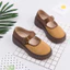 IKUNKA Đi Học Trẻ Trung Cùng Giày Sục Nữ Mary Jane Giày Đế Bánh Mì Kiểu Dáng Retro