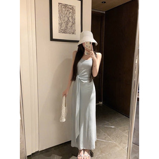 •𝙆𝙞𝙣𝙜𝙨𝙝𝙤𝙥𝙗𝙚𝙖𝙪𝙩𝙮•Váy Thun Balo Cột Nơ Eo WG