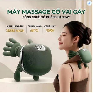Máy Massage Cổ Vai Gáy Mô Phỏng Bàn Tay Kết Hợp Chườm Ấm, Massage Trị Liệu Giảm Đau Mỏi Cơ Hiệu Quả (hàng loại 1)