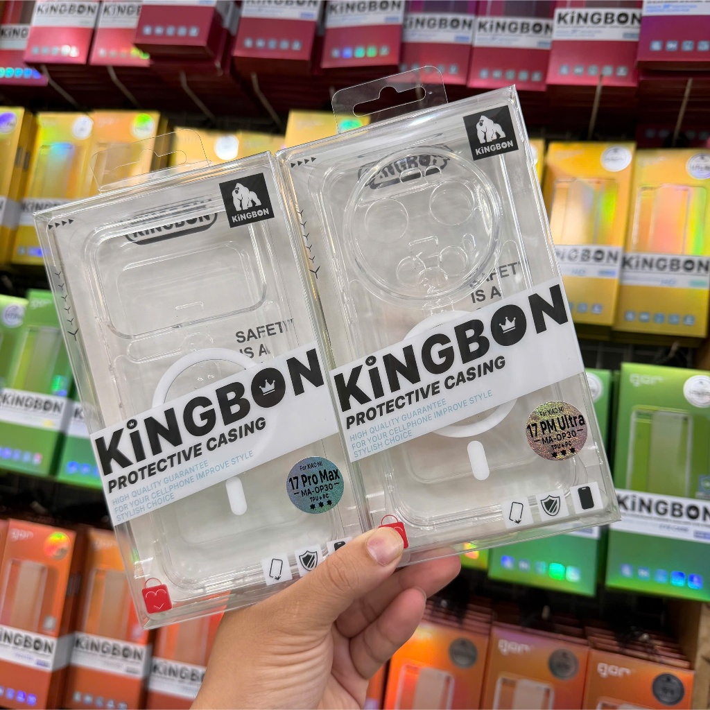 ỐP Lưng Xiaomi KiNGBON Chống Ố Màu Sạc Không Dây Hít Nam Châm Siêu Chặt Xiaomi 17Pro Max/17Ultra
