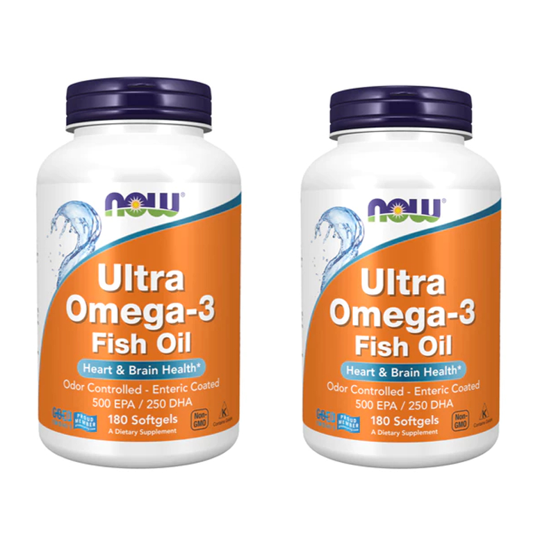 Dầu cá Now Ultra Omega 3 180 viên hỗ trợ phục hồi cơ cho gymer bảo vệ tim não chính hãng Mỹ
