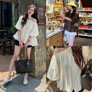 Áo kiểu nữ voan tơ bồng bềnh dáng bí mềm mại A3598 Bồng Bềnh Top.